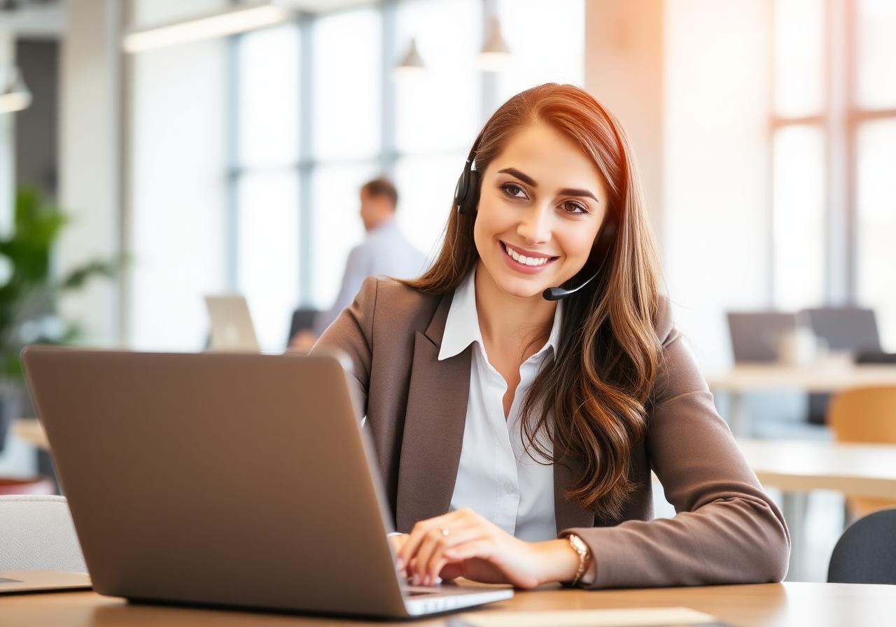 HR professional with headset
